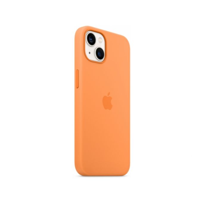 Bijwerken schuintrekken welzijn Apple Siliconen Hoesje met MagSafe iPhone 13 - Oranje | Casy.nl