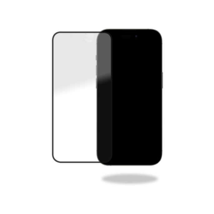 Striker Full Glue Ballistic Glas Screenprotector voor Apple iPhone 14 Pro - Zwart