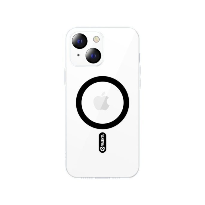 Valenta Gehard Glas Back Cover MagSafe Case Apple iPhone 14 Max - Transparant