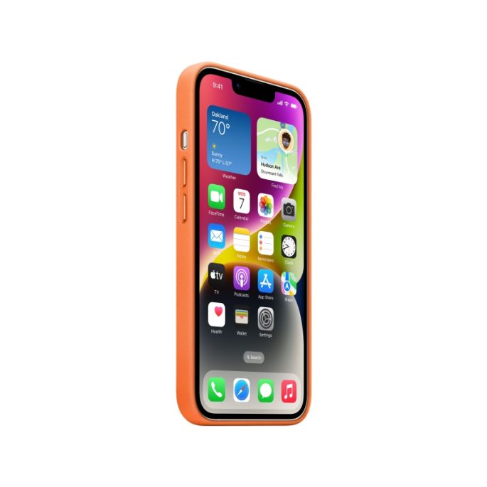 Apple Lederen Hoesje met MagSafe iPhone 14 - Oranje
