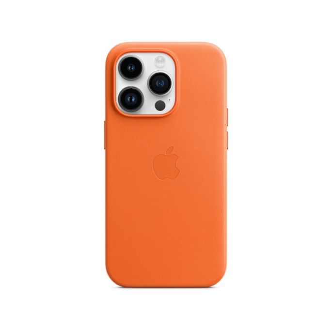 geef de bloem water gebroken onderdak Apple Lederen Hoesje met MagSafe iPhone 14 Pro - Oranje | Casy.nl
