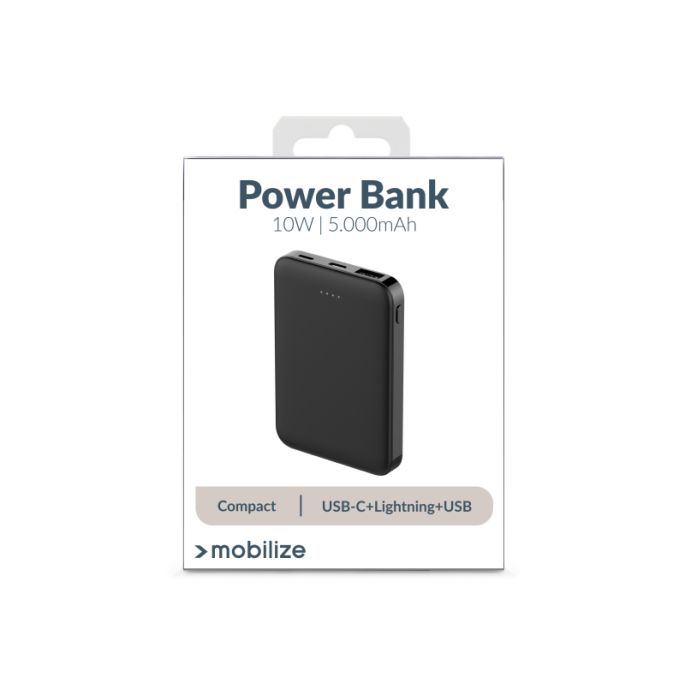 Mobilize Power Bank 5000mAh 15W Black