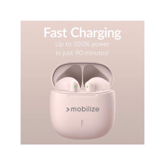 Mobilize TWS Earbuds Pastel Pink