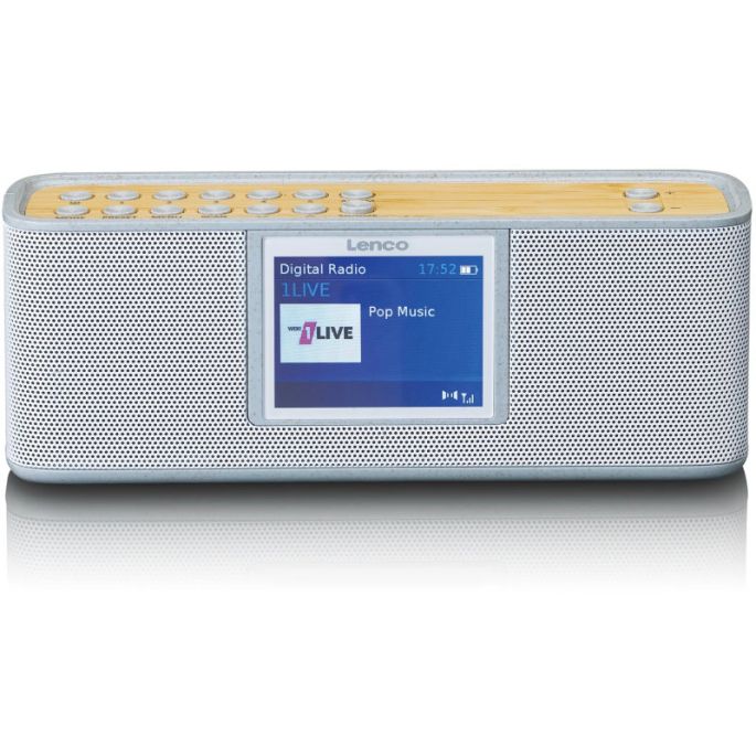PDR-046GY Lenco Portable Eco DAB+ Bluetooth Radio Grey