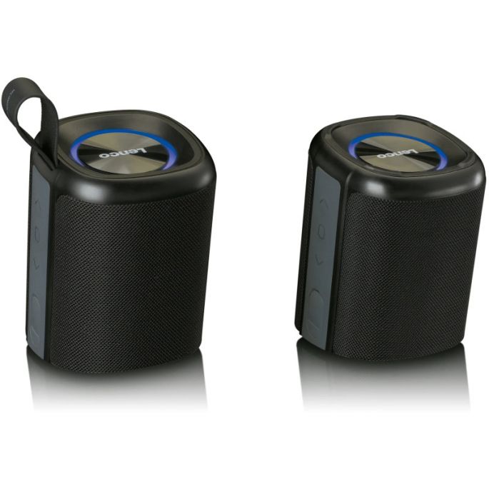 BTP-400BK Lenco 2-in-1 Stereo Bluetooth Speaker Black