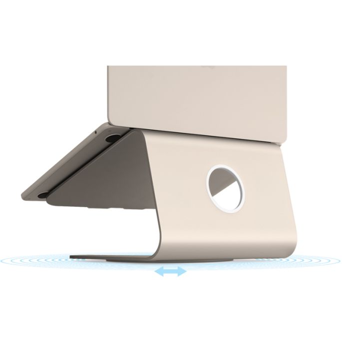 Rain Design mStand 360 Laptop Stand + Swivel Base - Champagne