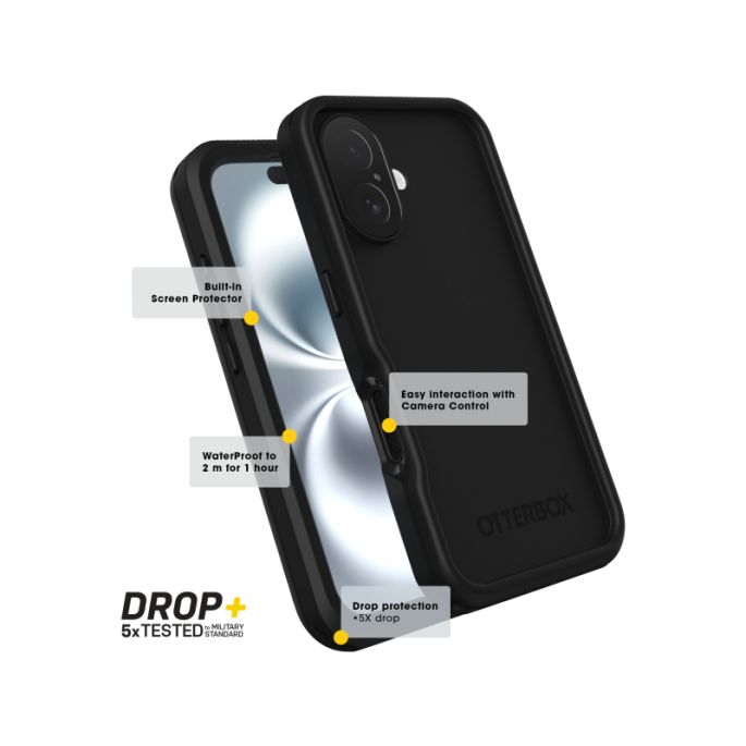 OtterBox Fre for MagSafe Case Apple iPhone 16 Pro Max Black