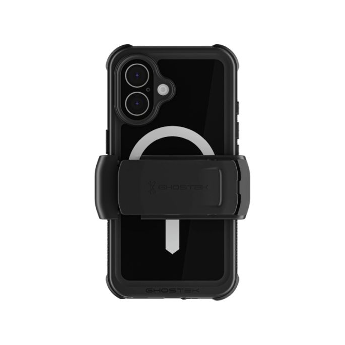 Ghostek Nautical Waterproof MagSafe Case + Belt Swivel Holster Apple iPhone 16 Black