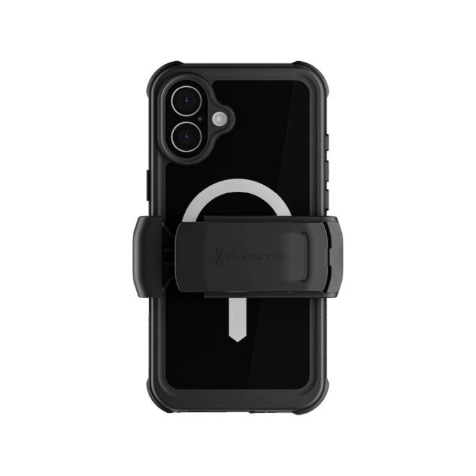 Ghostek Nautical Waterproof MagSafe Case + Belt Swivel Holster Apple iPhone 16 Plus Black