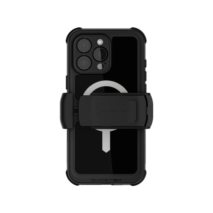 Ghostek Nautical Waterproof MagSafe Case + Belt Swivel Holster Apple iPhone 16 Pro Max Black