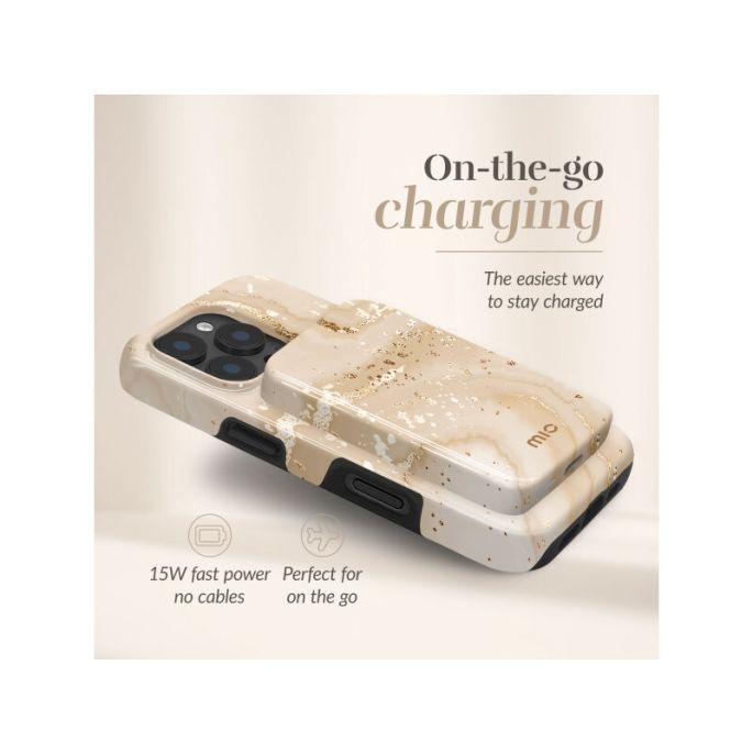 MIO 5000mAh Power Bank Magsafe Compatible Gold Marble - Glossy