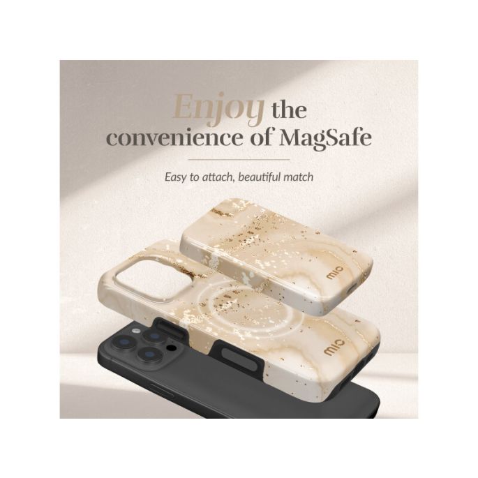 MIO 5000mAh Power Bank Magsafe Compatible Gold Marble - Glossy