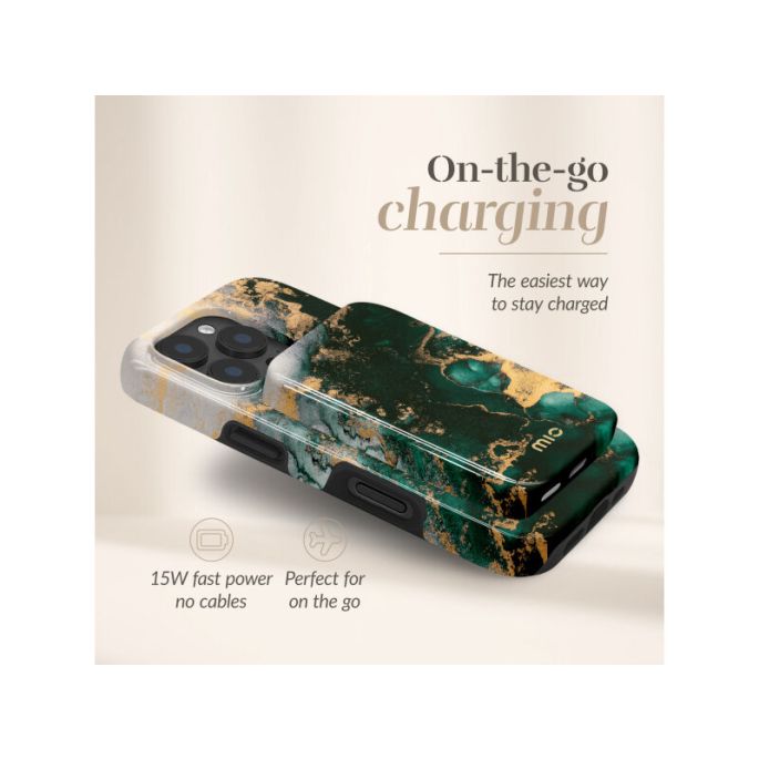 MIO 5000mAh Power Bank Magsafe Compatible Green Marble - Glossy