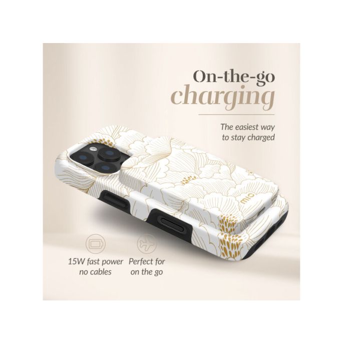 MIO 5000mAh Power Bank Magsafe Compatible White Roses - Glossy