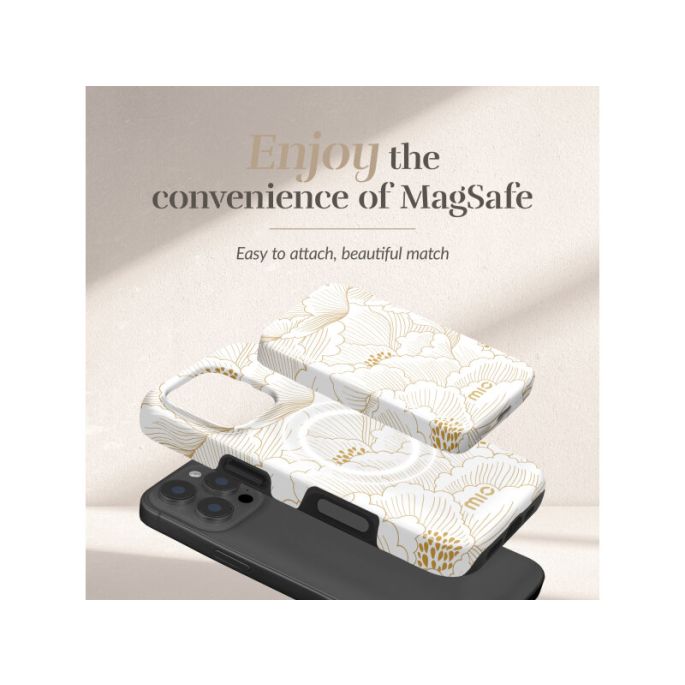 MIO 5000mAh Power Bank Magsafe Compatible White Roses - Glossy