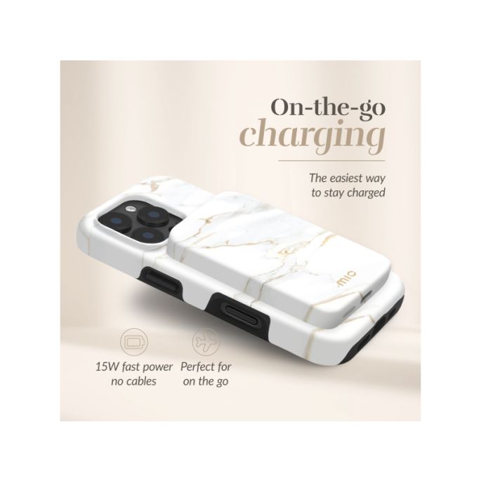 MIO 5000mAh Power Bank Magsafe Compatible White Marble