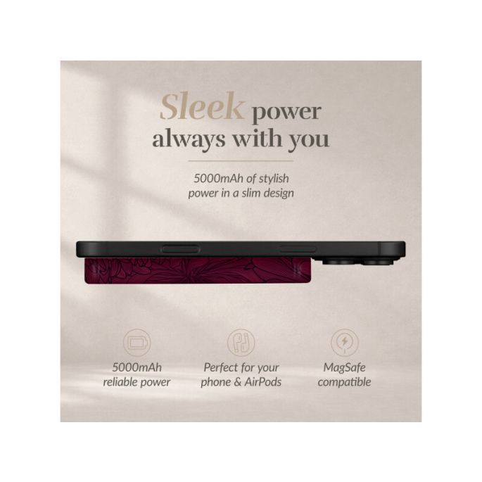 MIO 5000mAh Power Bank Magsafe Compatible Berry Blooms