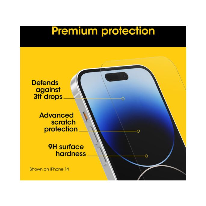 OtterBox Premium Glass Screen Protector Apple iPhone 15 Plus Clear