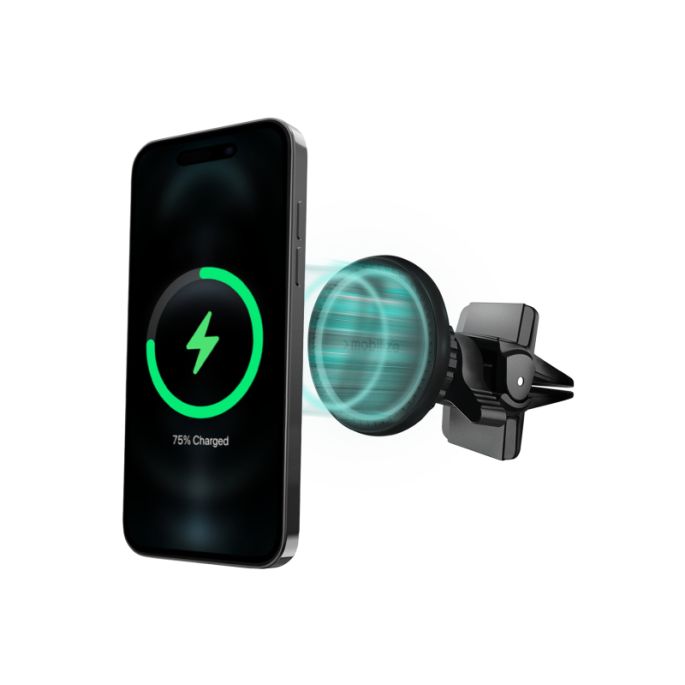 Mobilize Wireless MagSafe Compatible Car Holder/Charger 5W/7.5W/10W/15W Black