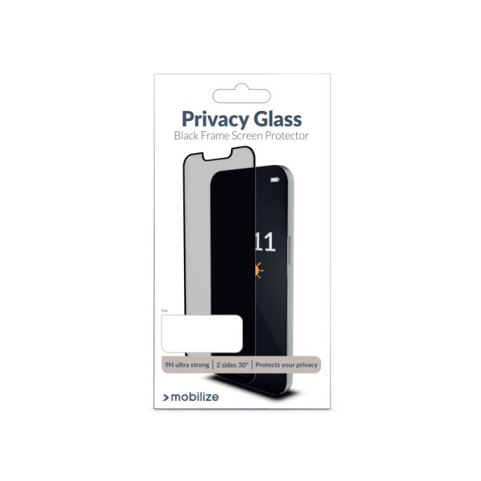 Mobilize Privacy Glass Screen Protector - Black Frame - for Samsung Galaxy S25 Edge 5G