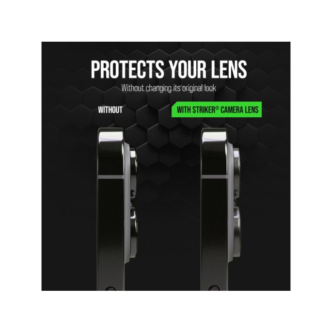 Striker Single Lens Glass Camera Protector - Transparent - Apple iPhone 13 Pro/13 Pro Max