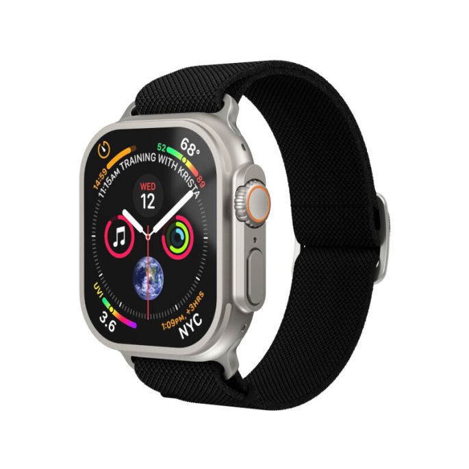 Vonmählen Classic Nylon Loop For Apple Watch 44 - 45 - 46 - 49mm One Size Black