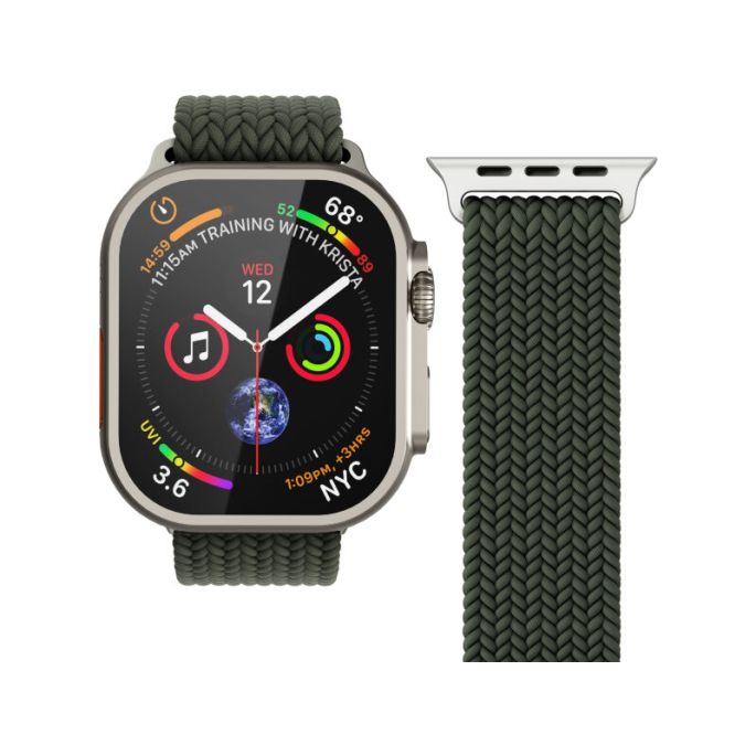 Vonmählen Woven Loop For Apple Watch 44 - 45 - 46 - 49mm One Size Olive