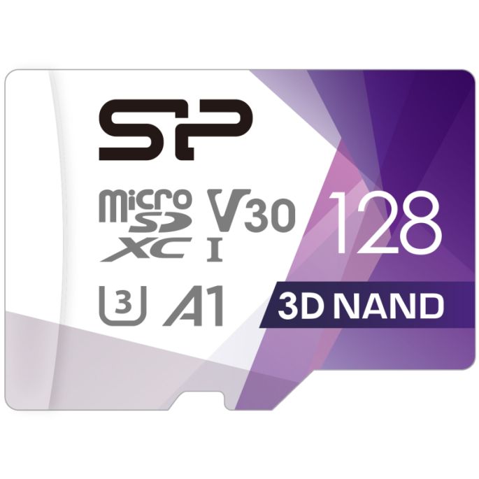 Silicon Power Superior Pro Micro SDHC incl. SD Adapter 128GB UHS-1 U3 A1 V30 Class 10 Color