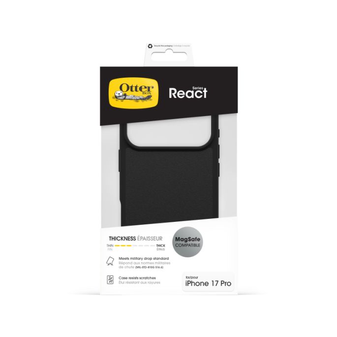 OtterBox React MagSafe Series Apple iPhone 17 Pro Max Clear/Black