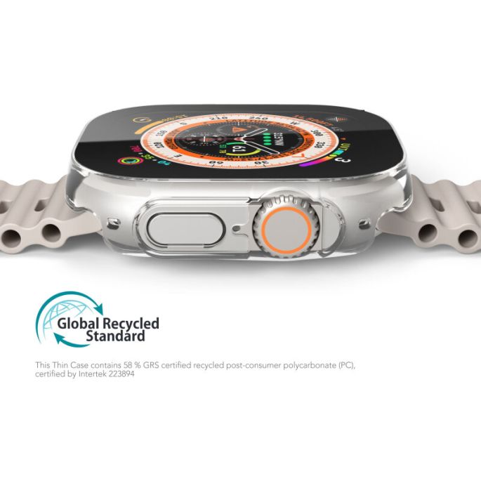 Vonmahlen Thin Case for Apple Watch Ultra 1/2/3 49mm Transparent