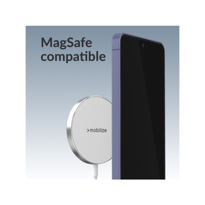 Mobilize Magnetic Wireless Charger Magsafe Compatible 25W Qi2.2 White Aluminium