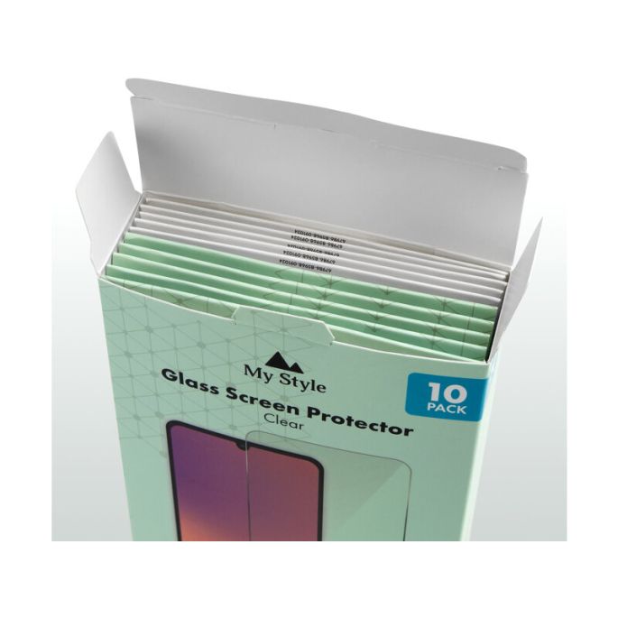 My Style Tempered Glass Screen Protector for Samsung Galaxy A37 5G/A57 5G Clear (10-Pack)