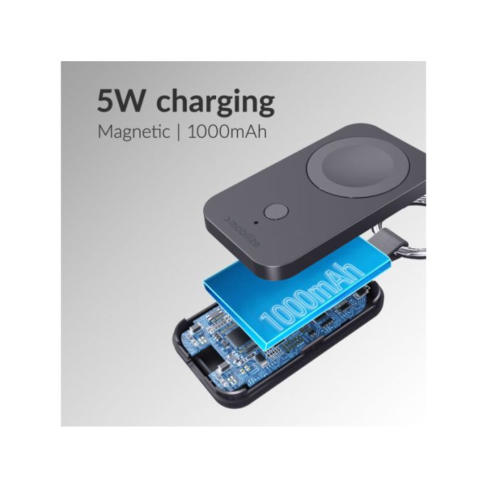 Mobilize Keychain Powerbank for Apple Watch 1000mAh 3W Black