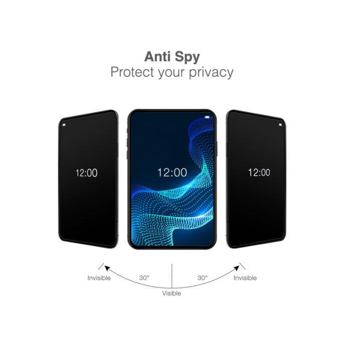 Mobilize Privacy Glass Screen Protector - Black Frame - for Apple iPhone 18 Pro Max