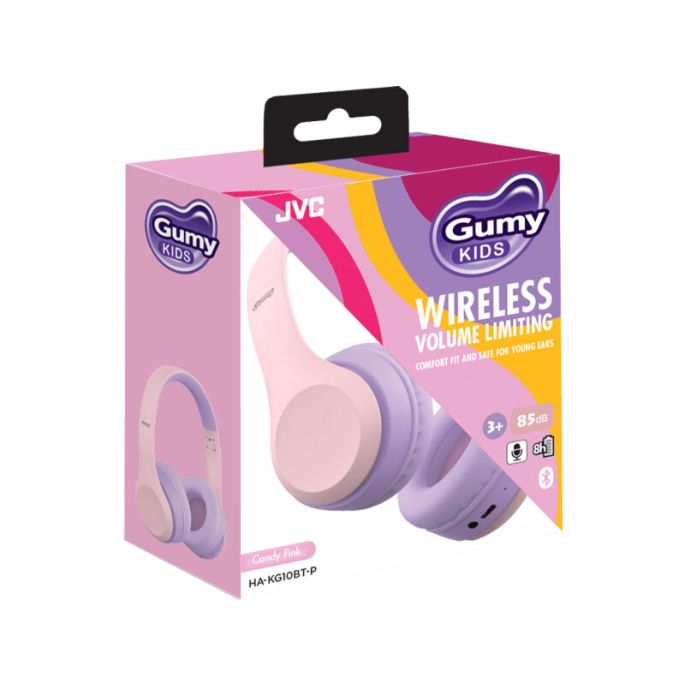 HA-KG10BT JVC Gumy Kids Wireless Bluetooth Stereo Headset Pink