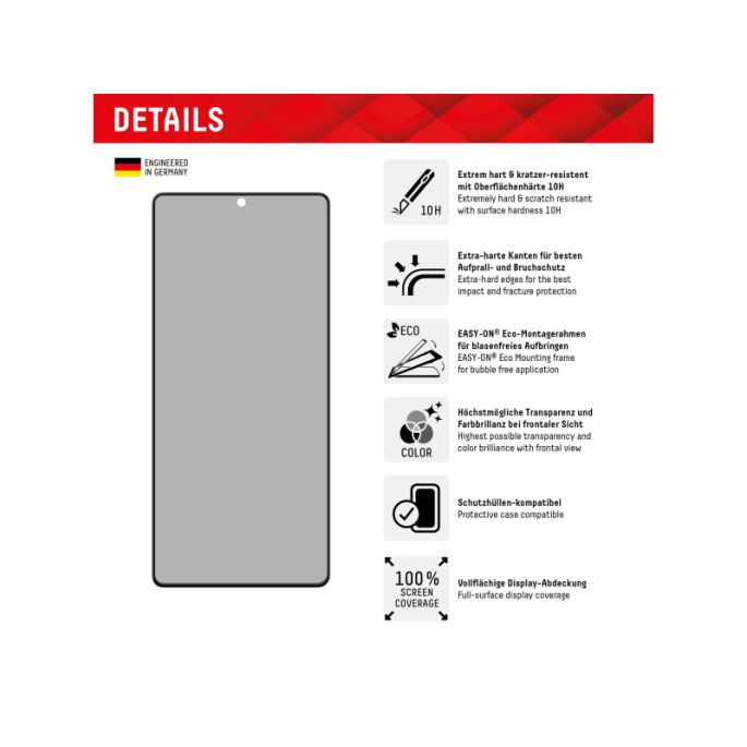 DISPLEX Privacy Glass 3D Samsung Galaxy S23 Ultra 5G