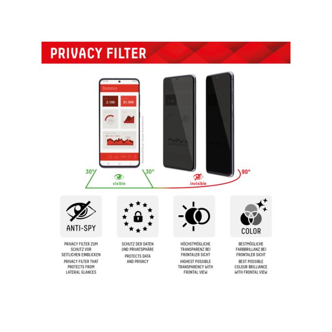 DISPLEX Privacy Glass 3D Samsung Galaxy S23 Ultra 5G