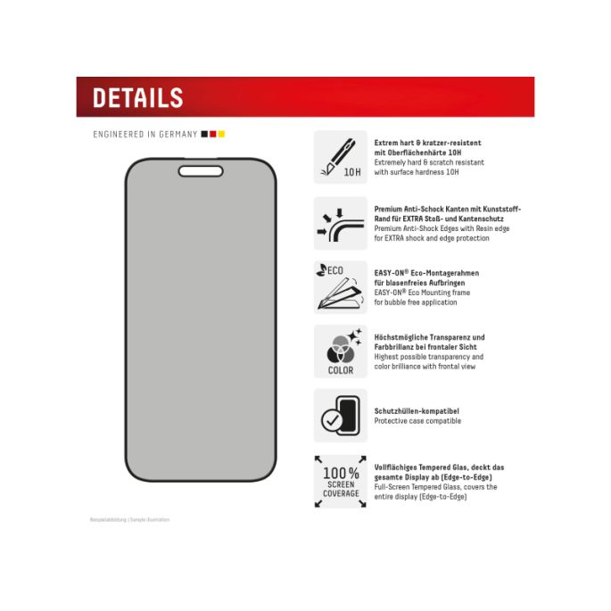 DISPLEX Privacy Glass FC Apple iPhone 16