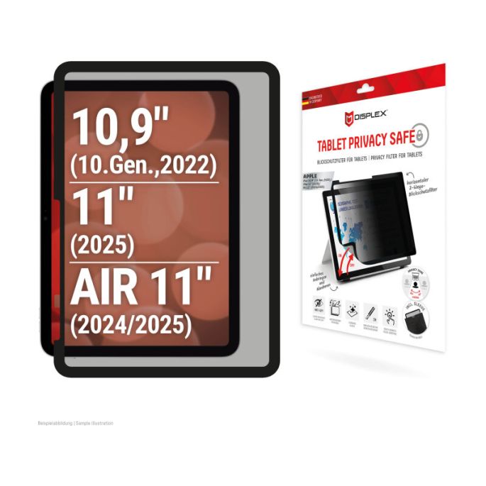 DISPLEX Privacy Safe Tablet Apple iPad 10.9/iPad 11 (2025)/Air 11 (2025)
