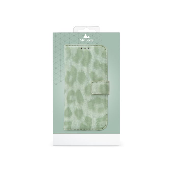 My Style Flex Wallet for Samsung Galaxy S24 FE Green Leopard