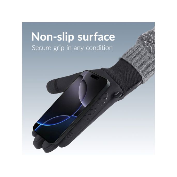 Mobilize Touch Gloves Large Black