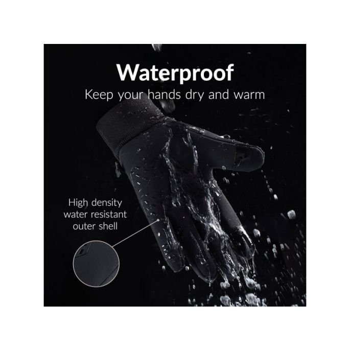 Mobilize Touch Gloves Large Black