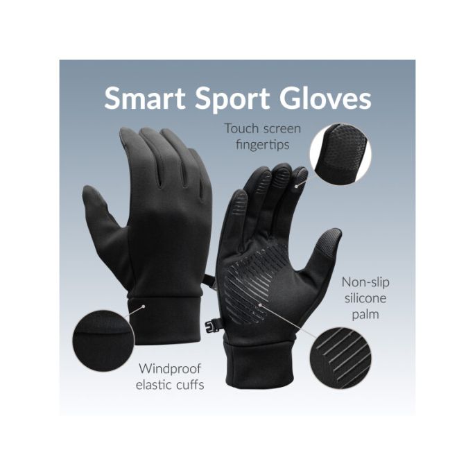 Mobilize Smart Sports Gloves (M) Black