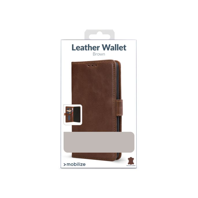 Mobilize Leather Wallet Samsung Galaxy S25 5G Brown