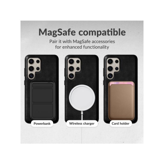 Mobilize 2in1 Magsafe Compatible Gelly Wallet Case Samsung Galaxy S25 5G Black