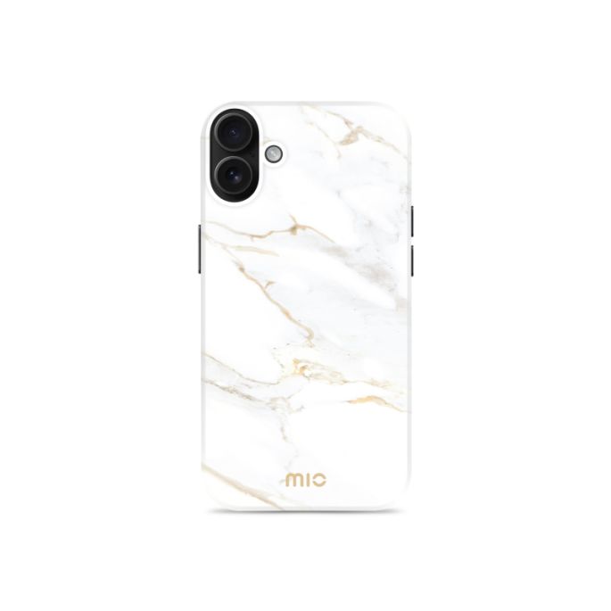 MIO White Marble Magsafe Compatible for iPhone 16