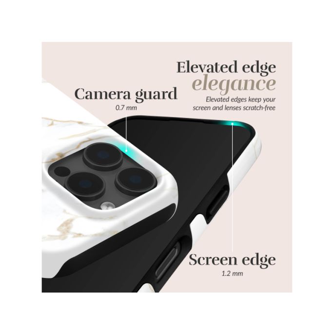 MIO White Marble Magsafe Compatible for iPhone 16 Plus