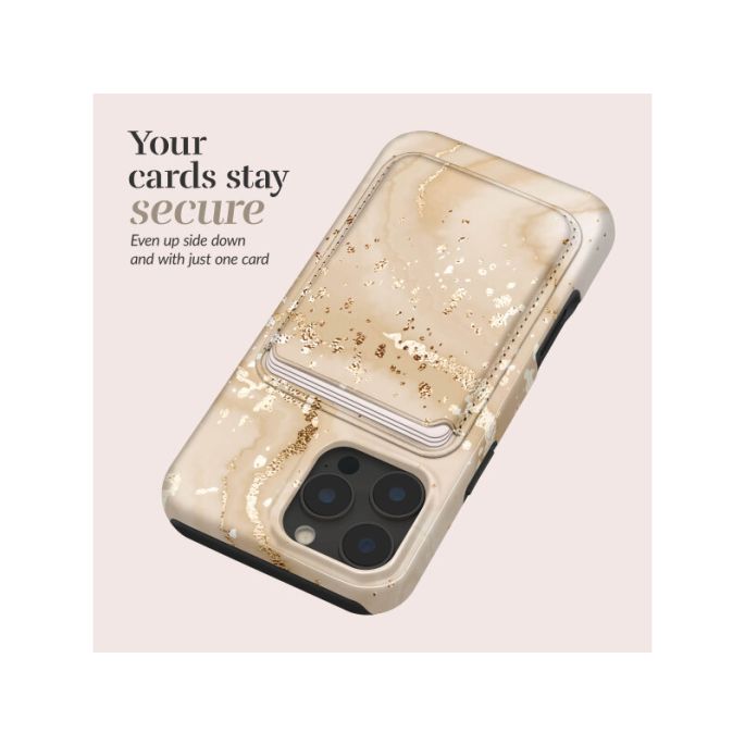 MIO Gold Marble Magsafe Compatible Card Holder
