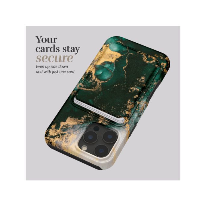MIO Green Marble Magsafe Compatible Card Holder