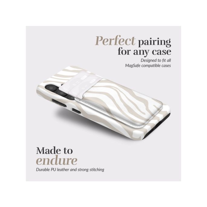 MIO Sandy Zebra Magsafe Compatible Card Holder